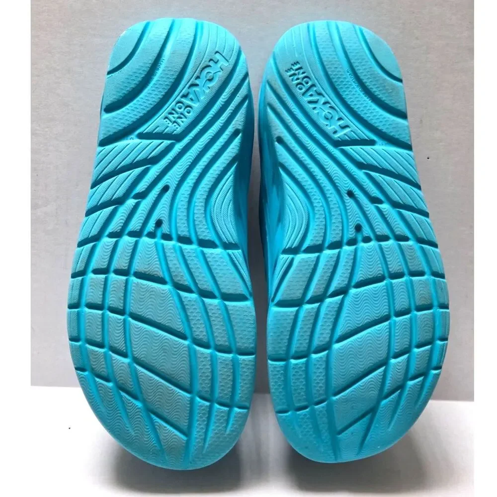 HOKA ONE ONE Ora Recovery Slides 2 EUC Mens 11 Gorpcore Recovery Cyan Blue